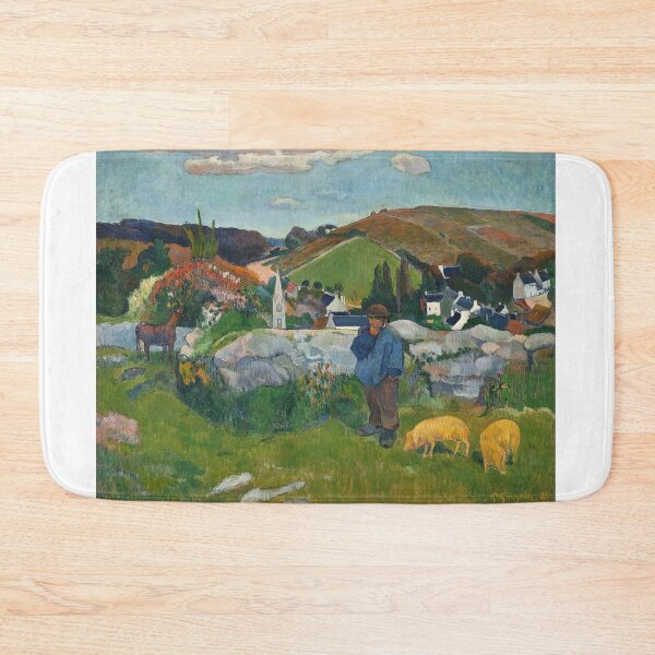 Item preview, The Swineherd – Paul Gauguin Post-Impressionist Painting of Rural Labor and Symbolic Simplicity (1888) designed and sold by Art Outlaws.