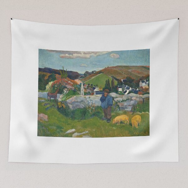 Item preview, The Swineherd – Paul Gauguin Post-Impressionist Painting of Rural Labor and Symbolic Simplicity (1888) designed and sold by Art Outlaws.