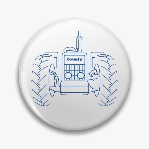 Item preview, County tractor 1970s British classic farm vehicle blue designed and sold by soitwouldseem.