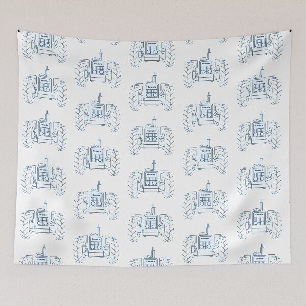 Item preview, County tractor 1970s British classic farm vehicle blue designed and sold by soitwouldseem.