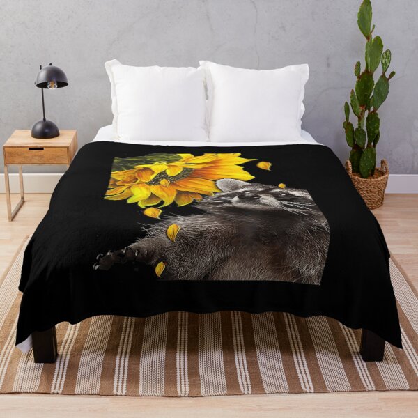 Item preview, Raccoon With Sunflower Artistic Wildlife Portrait Surreal Style designed and sold by Taniyah Gomes.
