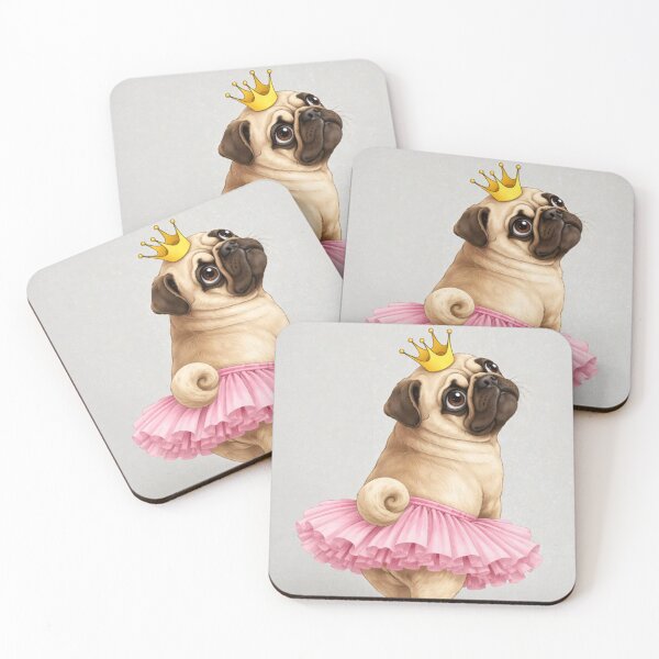 Item preview, Pug Ballerina Princess – Cute Funny Pug Illustration designed and sold by Darlin8888.
