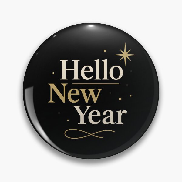 Item preview, Hello New Year – Elegant Gold Typography Celebration Design designed and sold by ArcadiaSilence.