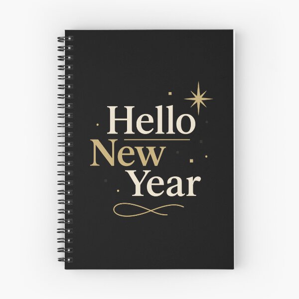 Item preview, Hello New Year – Elegant Gold Typography Celebration Design designed and sold by ArcadiaSilence.