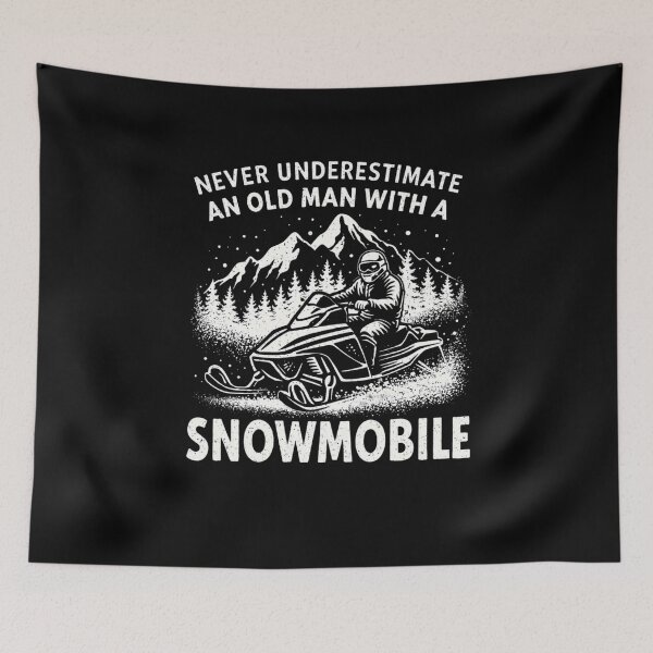 Item preview, Never Underestimate An Old Man With A Snowmobile designed and sold by SofenArt.