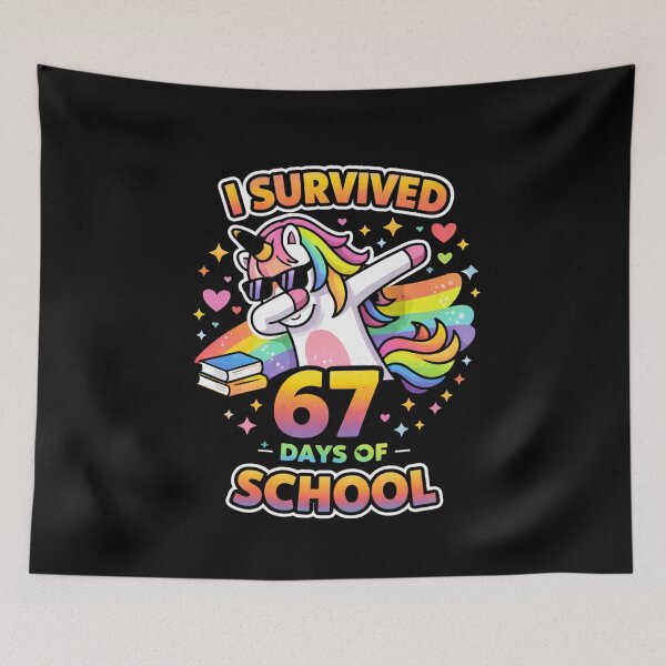 Item preview, I Survived 67 Days Of School Unicorn Dabbing designed and sold by SofenArt.