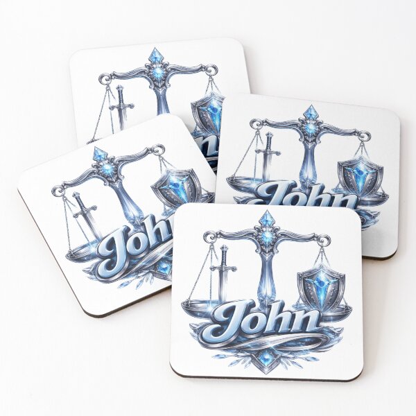 Item preview, John Libra – Balance and Justice Zodiac Name Fantasy Art Design designed and sold by AlexLineArt.