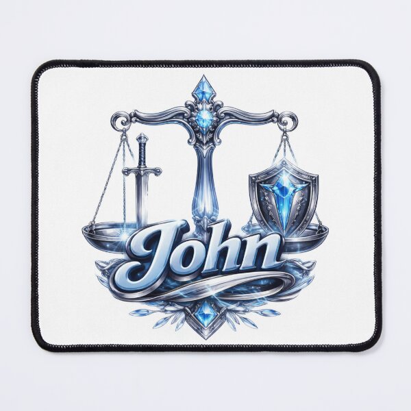 Item preview, John Libra – Balance and Justice Zodiac Name Fantasy Art Design designed and sold by AlexLineArt.