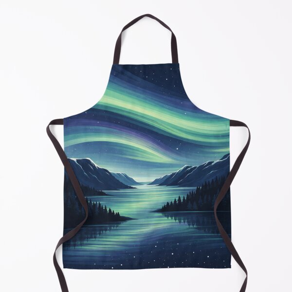 Item preview, Nordic Northern Lights Fjord – Scandinavia Aurora Night Sky designed and sold by Planthem.