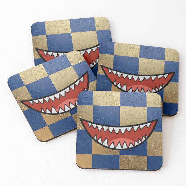 Item preview, Urban Joker Smile – Sapphire Blue & Gold Leaf Checkerboard designed and sold by Italian Ink Studio.
