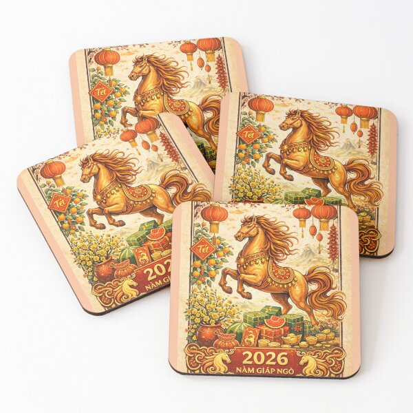 Item preview, 2026 Năm Giáp Ngọ – Vietnamese Tết Horse Prosperity designed and sold by PunchDrop.
