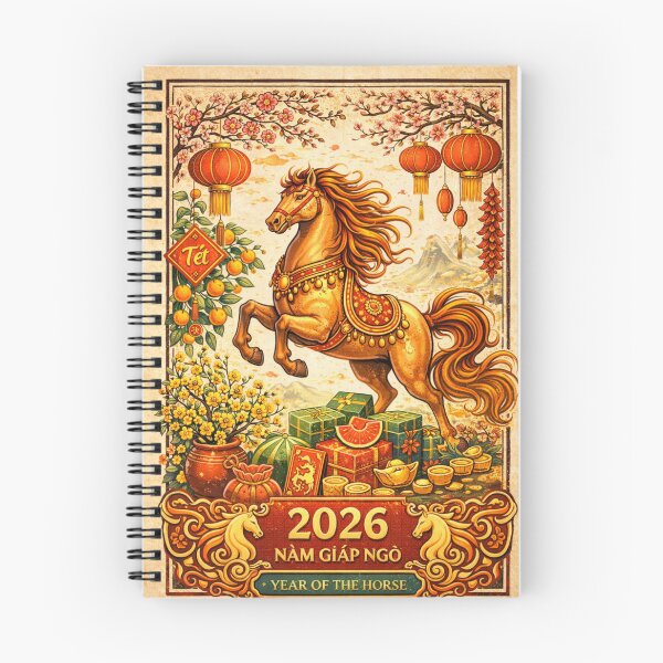 Item preview, 2026 Năm Giáp Ngọ – Vietnamese Tết Horse Prosperity designed and sold by PunchDrop.