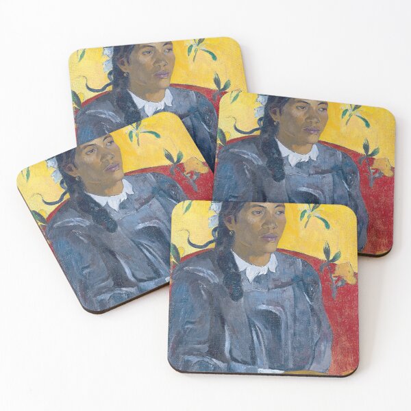 Item preview, Tahitian Woman with a Flower – Paul Gauguin Post-Impressionist Portrait of Tahitian Beauty and Symbolism (1891) designed and sold by Art Outlaws.