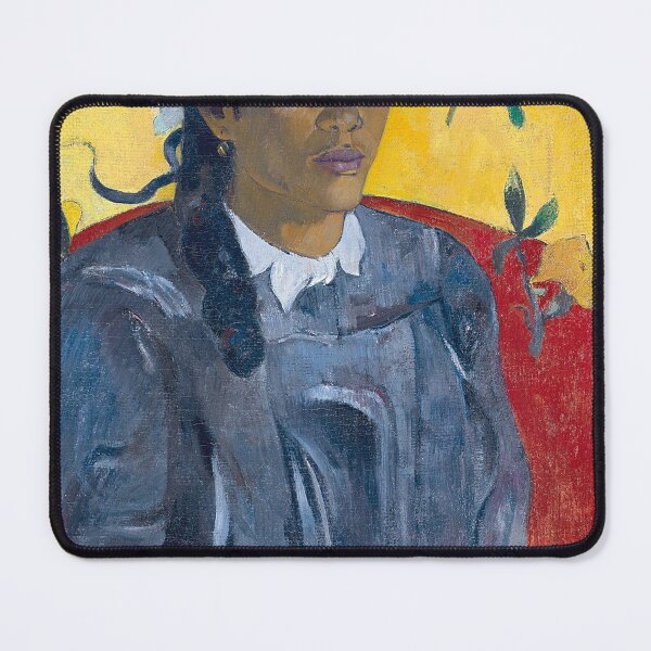 Item preview, Tahitian Woman with a Flower – Paul Gauguin Post-Impressionist Portrait of Tahitian Beauty and Symbolism (1891) designed and sold by Art Outlaws.