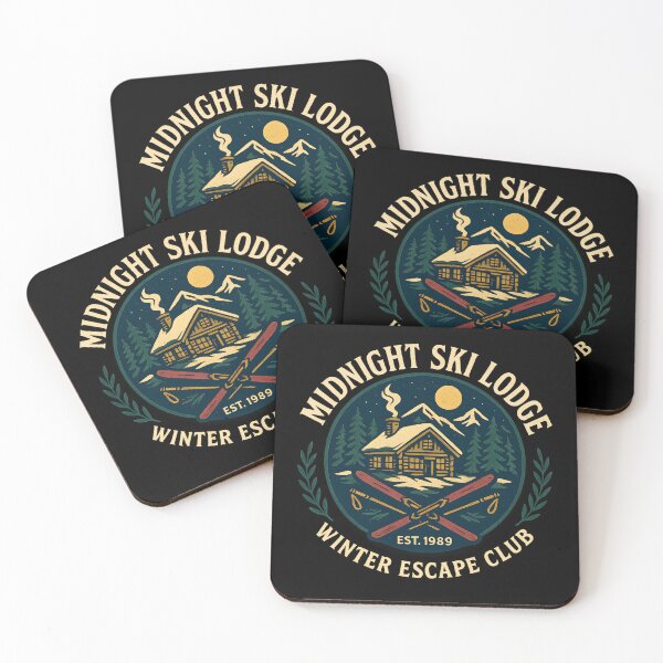 Item preview, Midnight Ski Lodge – Vintage Winter Escape Club Mountain Design designed and sold by ArcadiaSilence.