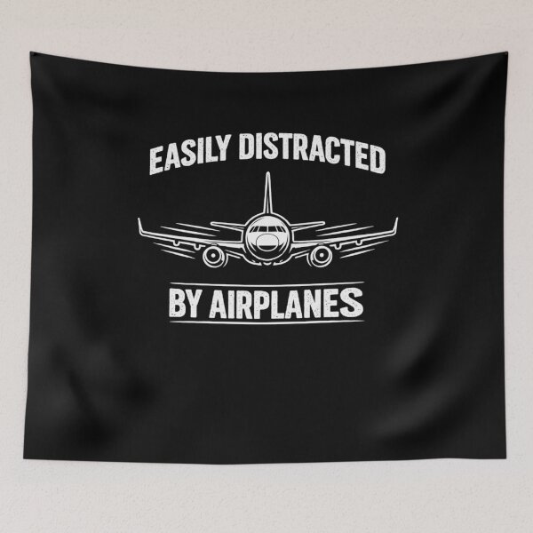 Item preview, Easily Distracted By Airplanes Aviation Humor designed and sold by SofenArt.