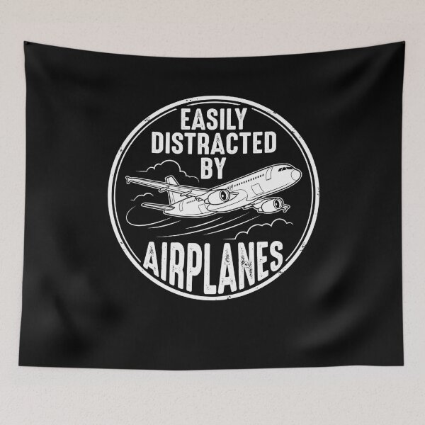 Item preview, Easily Distracted By Airplanes Aviation Humor designed and sold by SofenArt.
