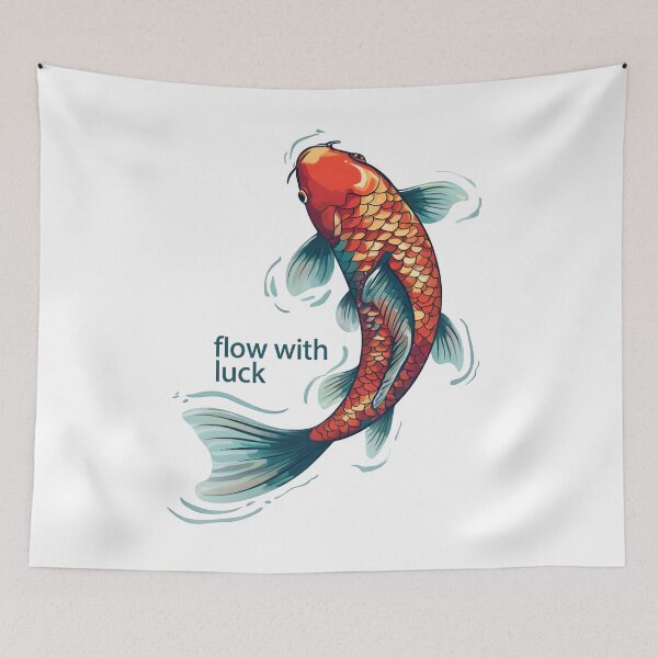Item preview, good luck charm, marine life, nature lovers, fish illustration designed and sold by TrueArtVibes.