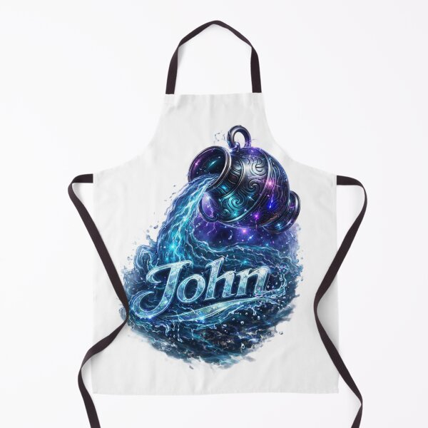 Item preview, John Aquarius – Water Bearer Zodiac Name Fantasy Art Design designed and sold by AlexLineArt.
