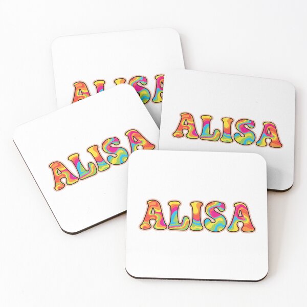 Item preview, ❤️ Alisa Personalized Name Wavy Retro Shirt, Coffee Mug, Sticker Gift designed and sold by HelixPedia.