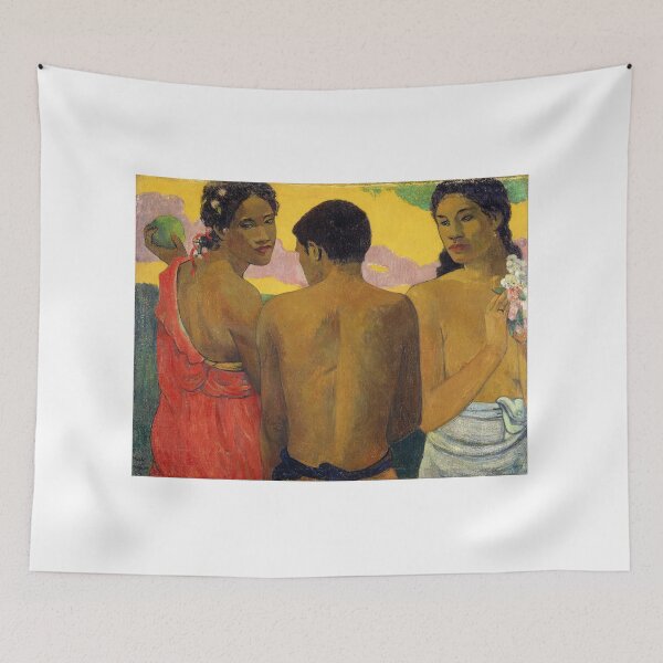 Item preview, Three Tahitians – Paul Gauguin Post-Impressionist Symbolist Painting of Tahitian Life and Spiritual Presence (1899) designed and sold by Art Outlaws.