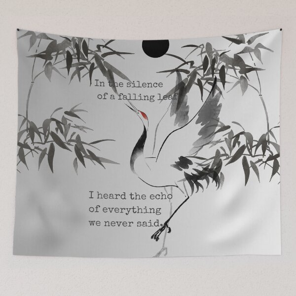 Item preview, The Echo of Silence - Sumi-e Poetry Art designed and sold by Kanniax.
