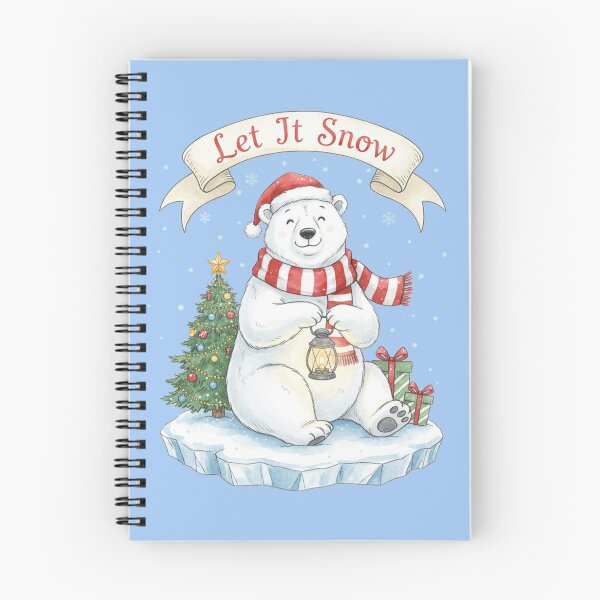 Item preview, Cute Polar Bear Let It Snow - Vintage Christmas Illustration designed and sold by DarkNight9.