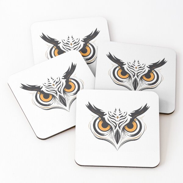 Item preview, Owl Face Minimalist | Tribal Owl Eyes | Symmetrical Animal Art designed and sold by Activity01.
