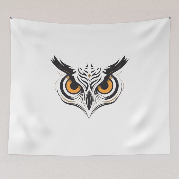 Item preview, Owl Face Minimalist | Tribal Owl Eyes | Symmetrical Animal Art designed and sold by Activity01.