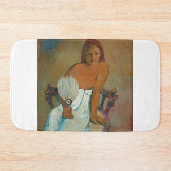 Item preview, Jeune fille à l’éventail (Young Girl with a Fan) – Paul Gauguin Post-Impressionist Portrait of Elegance and Quiet Introspection (c. 1888) designed and sold by Art Outlaws.