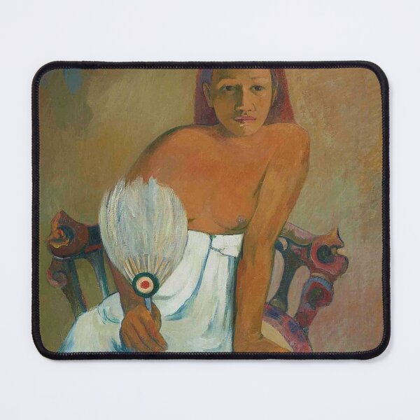 Item preview, Jeune fille à l’éventail (Young Girl with a Fan) – Paul Gauguin Post-Impressionist Portrait of Elegance and Quiet Introspection (c. 1888) designed and sold by Art Outlaws.