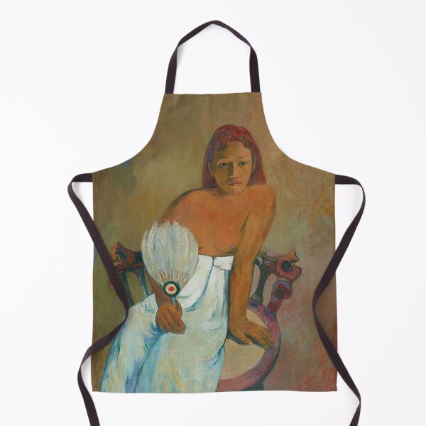 Item preview, Jeune fille à l’éventail (Young Girl with a Fan) – Paul Gauguin Post-Impressionist Portrait of Elegance and Quiet Introspection (c. 1888) designed and sold by Art Outlaws.