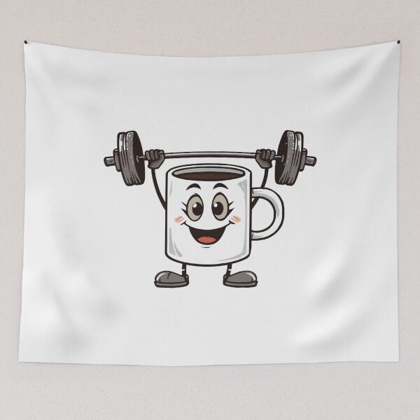 Item preview, Strong Coffee Gains | Happy Workout Mug Weightlifting Art designed and sold by SlomianyPisarz.