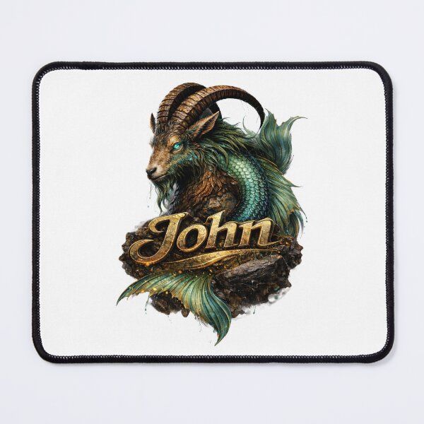 Item preview, John Capricorn – Mountain Strength Zodiac Name Fantasy Art Design designed and sold by AlexLineArt.