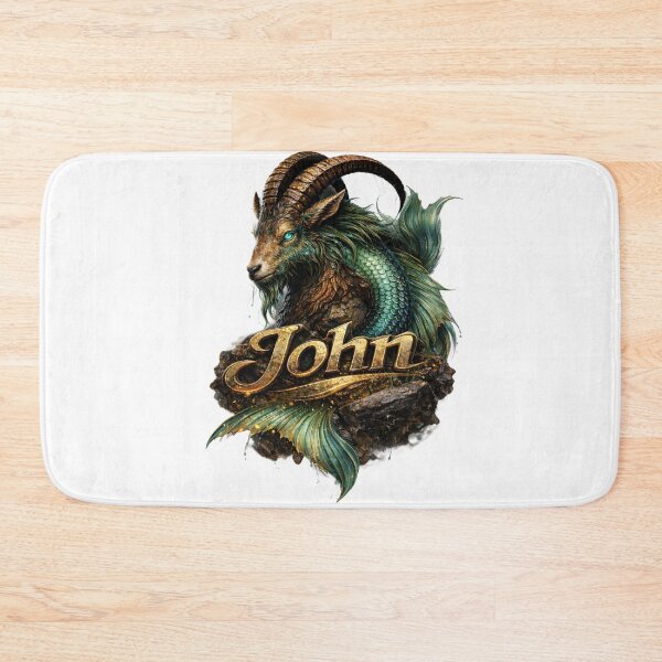 Item preview, John Capricorn – Mountain Strength Zodiac Name Fantasy Art Design designed and sold by AlexLineArt.