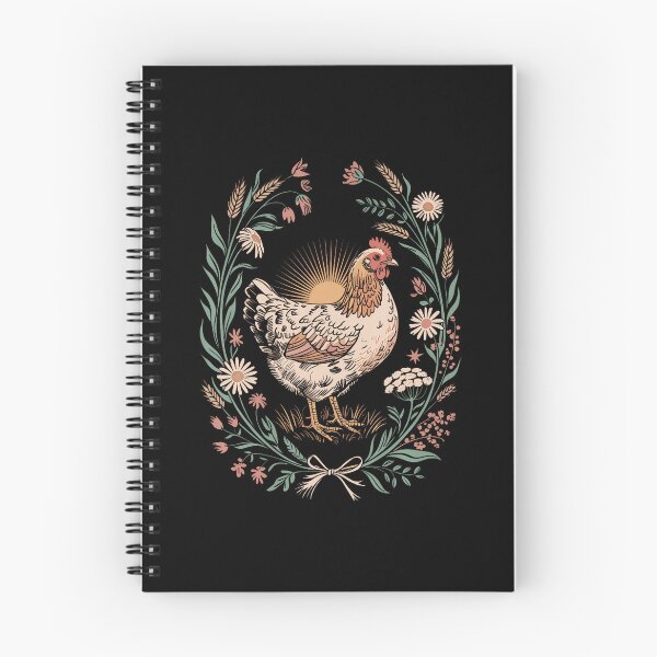Item preview, Retro Hen In Floral Frame Country Chicken Lover Artwork designed and sold by malhanasbih.