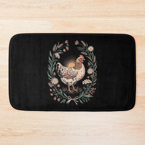 Item preview, Retro Hen In Floral Frame Country Chicken Lover Artwork designed and sold by malhanasbih.