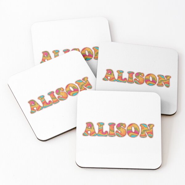 Item preview, ❤️ Alison Personalized Name Wavy Retro Shirt, Coffee Mug, Sticker Gift designed and sold by HelixPedia.