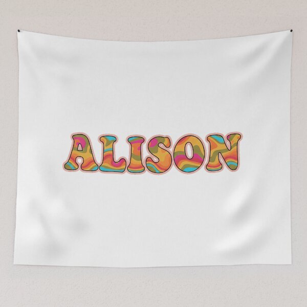 Item preview, ❤️ Alison Personalized Name Wavy Retro Shirt, Coffee Mug, Sticker Gift designed and sold by HelixPedia.