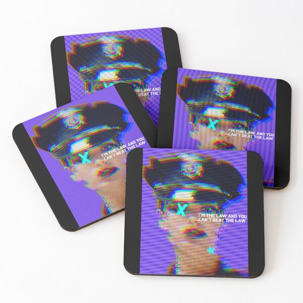 Item preview, Female Cop TV Glitch Purple  designed and sold by DerekDoll.