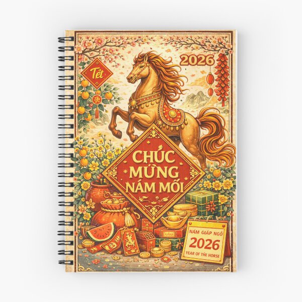 Item preview, Chúc Mừng Năm Mới 2026 – Vietnamese Tết Horse Prosperity designed and sold by PunchDrop.