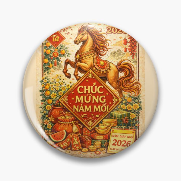 Item preview, Chúc Mừng Năm Mới 2026 – Vietnamese Tết Horse Prosperity designed and sold by PunchDrop.