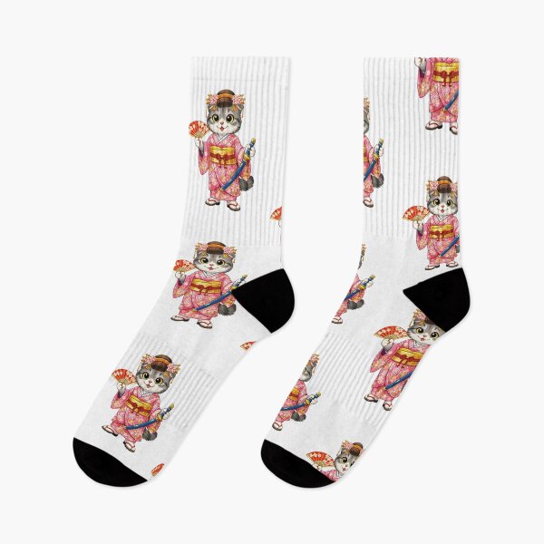 Item preview, Cute Scottish Fold Cat in Japanese Clothing - Cultural Cat Art designed and sold by HappyPawsWorld.