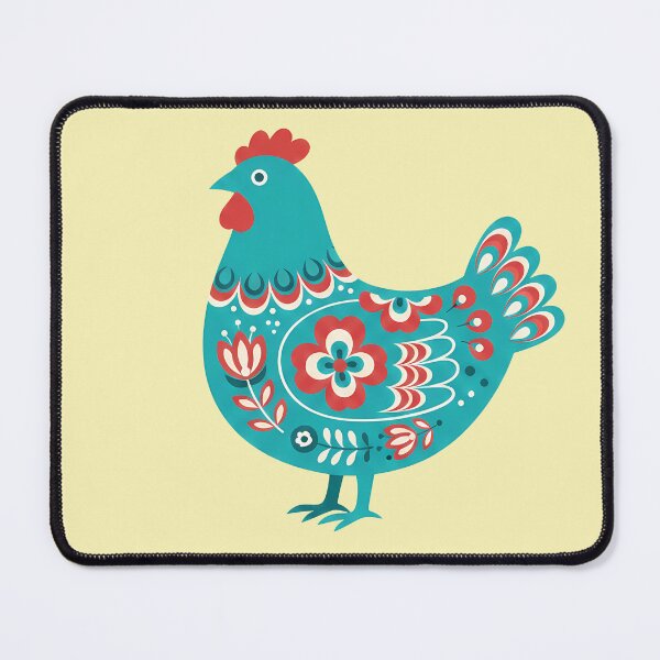 Item preview, Swedish Flower Hen & Motifs STICKER/MAGNET PACK – Turquoise Scandinavian Folk Art by heidiannemorris © designed and sold by FOLK ART FUSION by heidiannemorris.