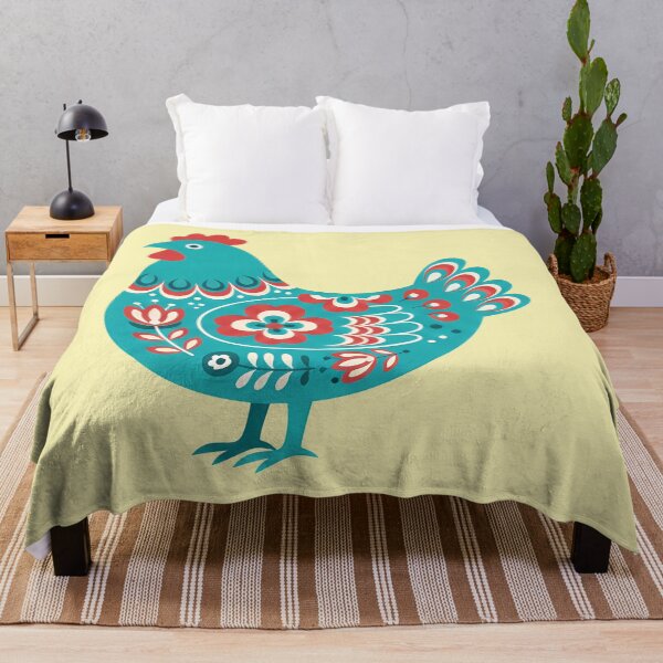 Item preview, Swedish Flower Hen & Motifs STICKER/MAGNET PACK – Turquoise Scandinavian Folk Art by heidiannemorris © designed and sold by FOLK ART FUSION by heidiannemorris.