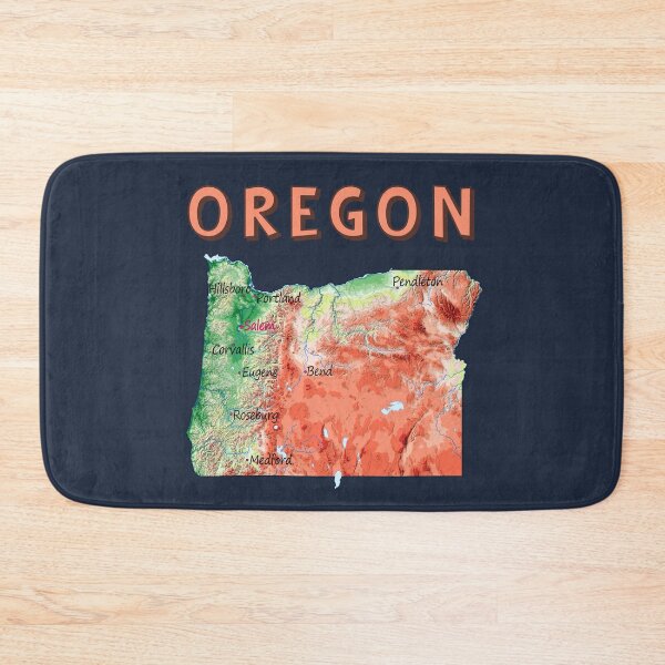 Item preview, Oregon Topographic Map Art - Vintage Pacific Northwest Style designed and sold by mashmosh.