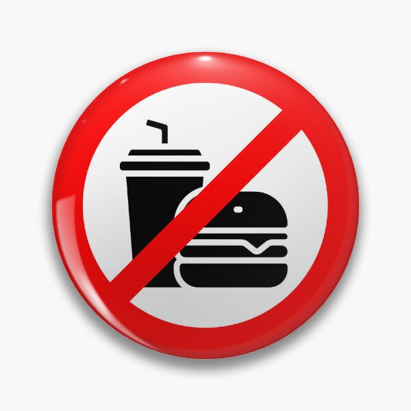 Item preview, No Drink or Food Sign designed and sold by stickerorange.