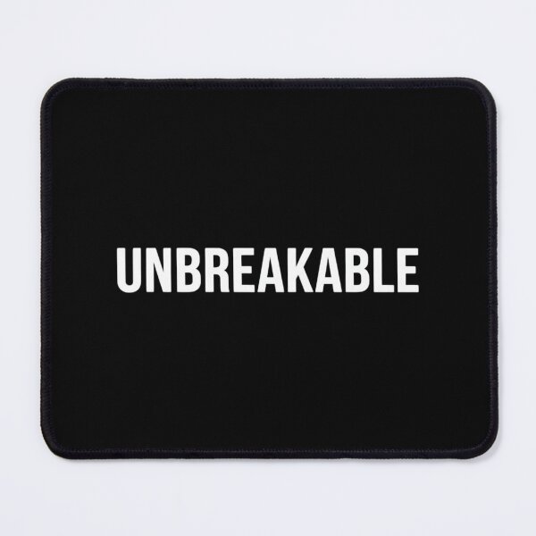 Item preview, Bold White Typography Unbreakable on Grey Background designed and sold by Silent Watch Threads..