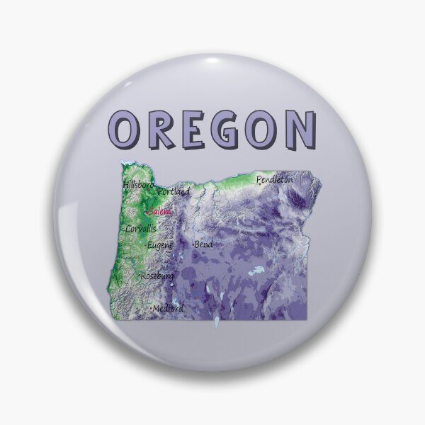 Artikelvorschau, Historische Reliefkarte des US-Bundesstaates Oregon – Ästhetische topografische Kunst entworfen und verkauft von mashmosh.