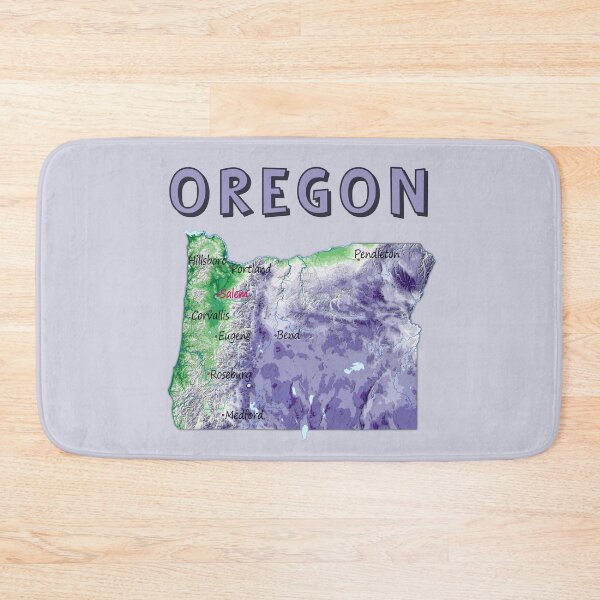 Item preview, Vintage Oregon State Relief Map - Aesthetic Topographic Art designed and sold by mashmosh.